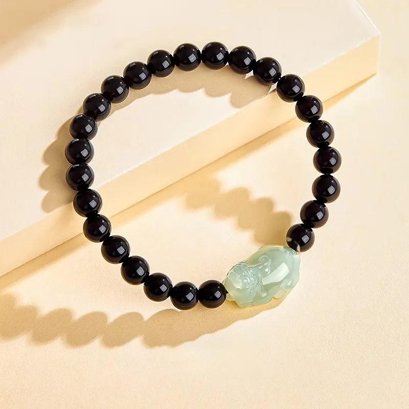 Asia Star Bracelets Pale Greenish White Jade Men's-2