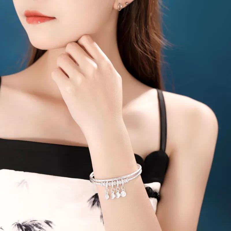 Asia Star 999 Fine Silver Bangles Women's-3