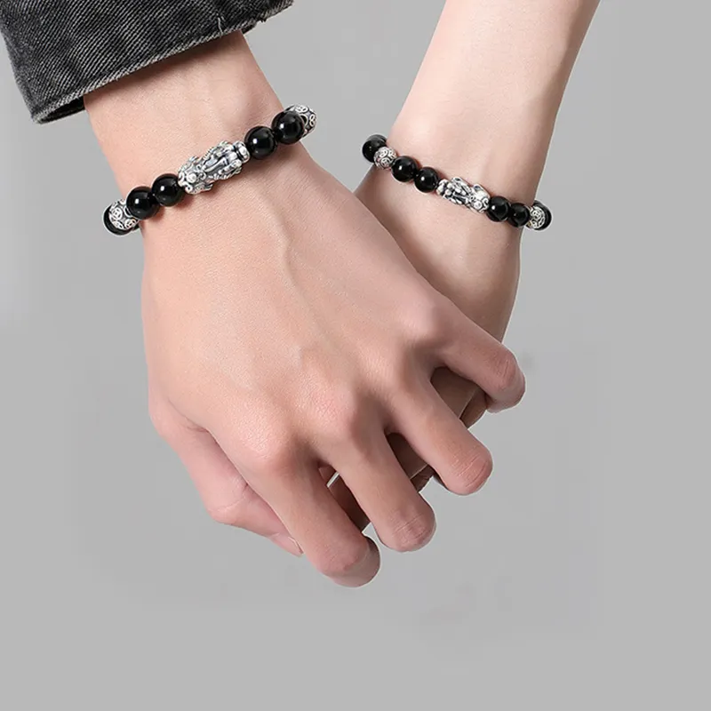 Asia Star Processing Obsidian Bracelets Women's-5
