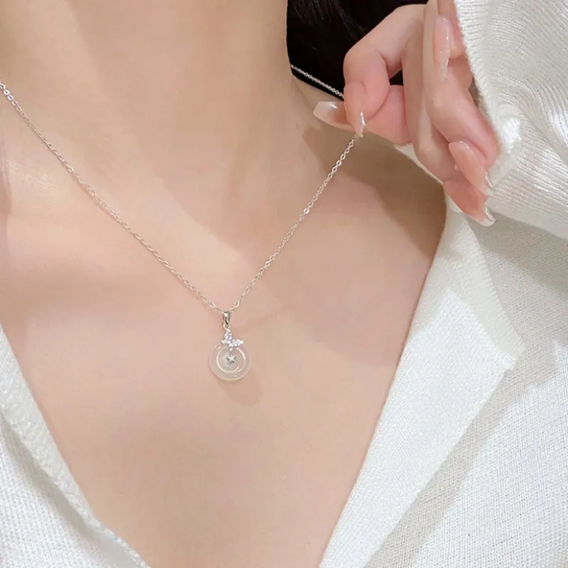 Asia Star Chalcedony Necklaces Women's-6