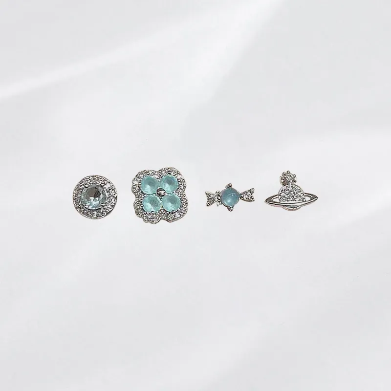 Asia Star Titanium Steel Stud Earrings Women's-4