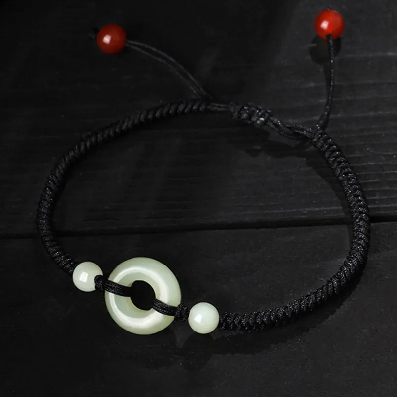 Asia Star Bracelets Pale Greenish White Jade Women's-2