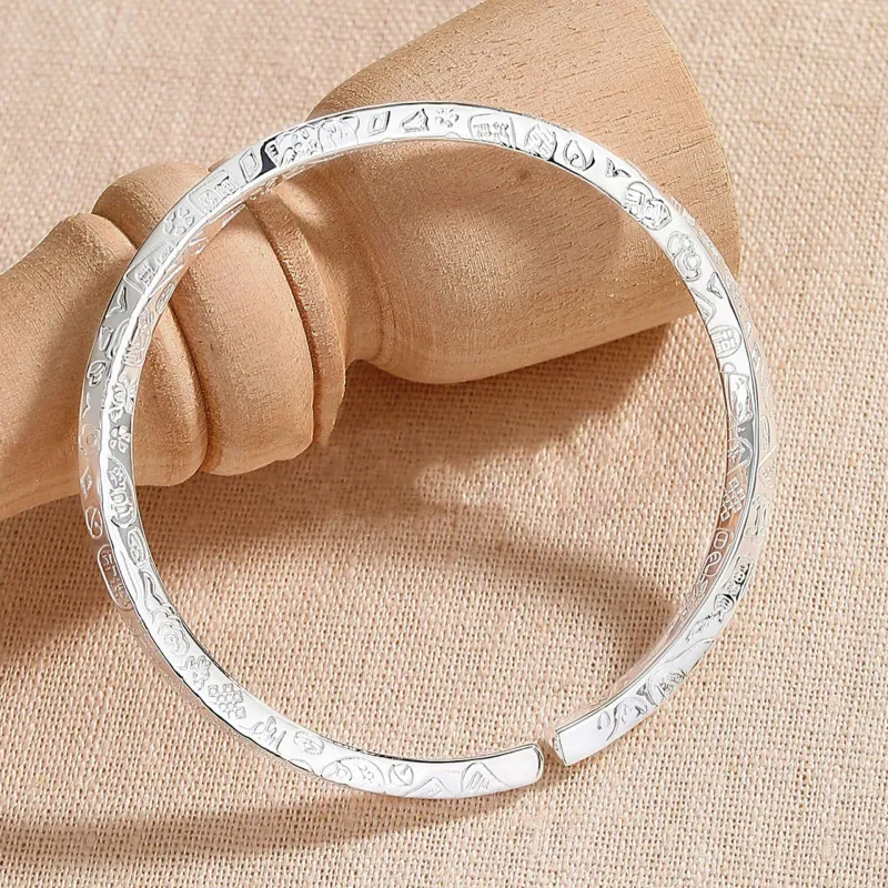 Asia Star S999 Fine Silver Bangles Women's-2
