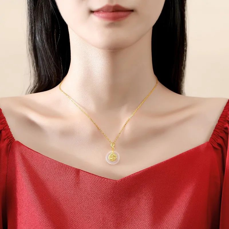 Asia Star Chalcedony Necklaces Unisex-12