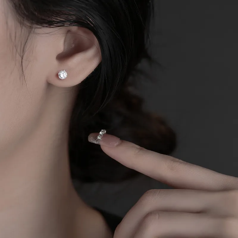 Asia Star 999 Fine Silver Stud Earrings Women's-2