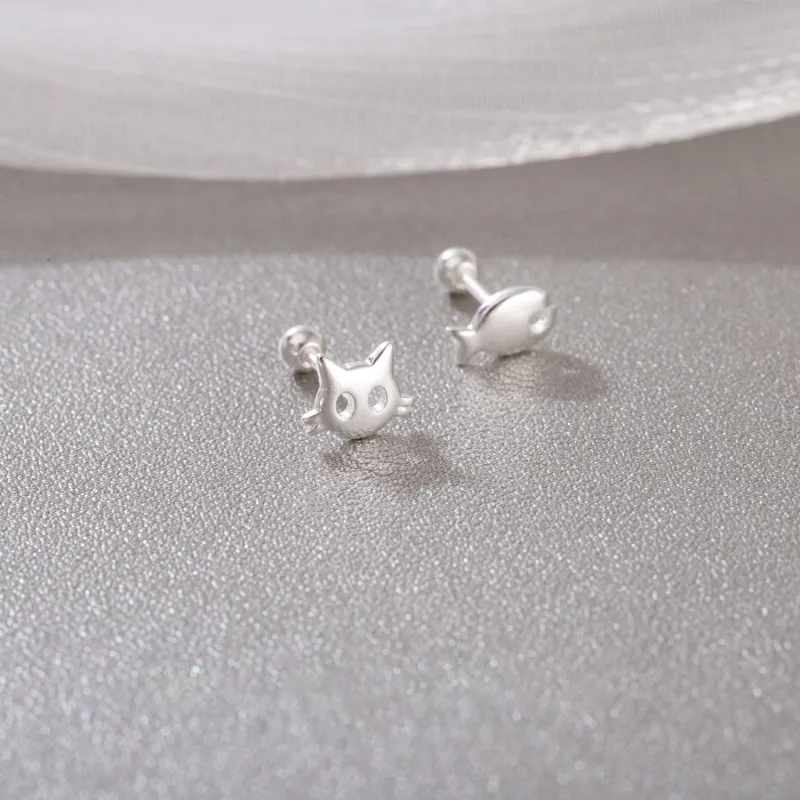 Asia Star 999 Fine Silver Stud Earrings Women's-1
