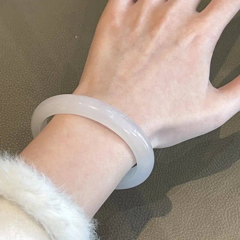 Asia Star Chalcedony Jade Bangles Women's-3