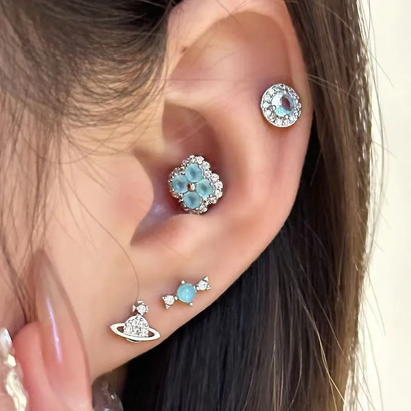 Asia Star Titanium Steel Stud Earrings Women's-1