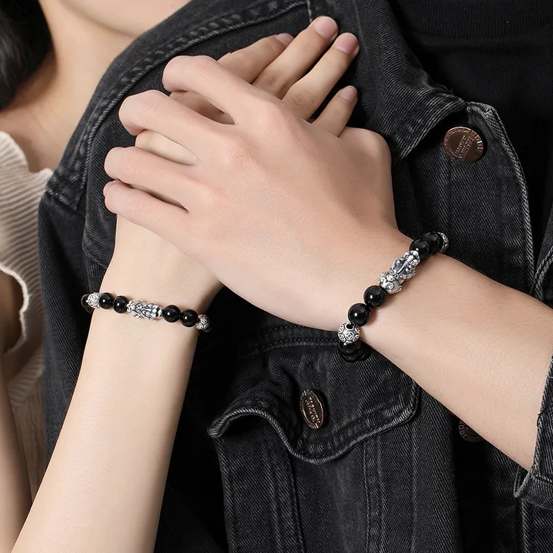 Asia Star Processing Obsidian Bracelets Women's-4