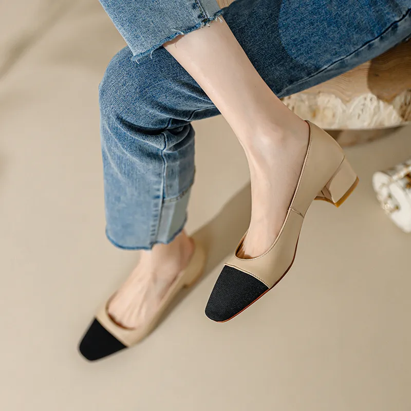 MODERN BELLE Chunky Heel High Heels 3.5cm Women's-5