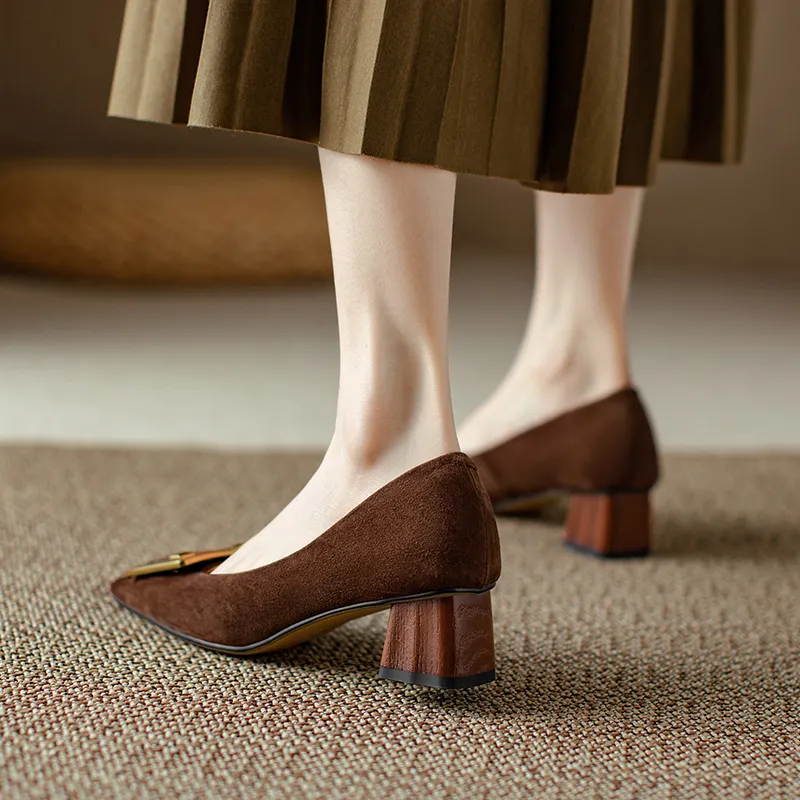MODERN BELLE Chunky Heel High Heels 4.5cm Women's-5