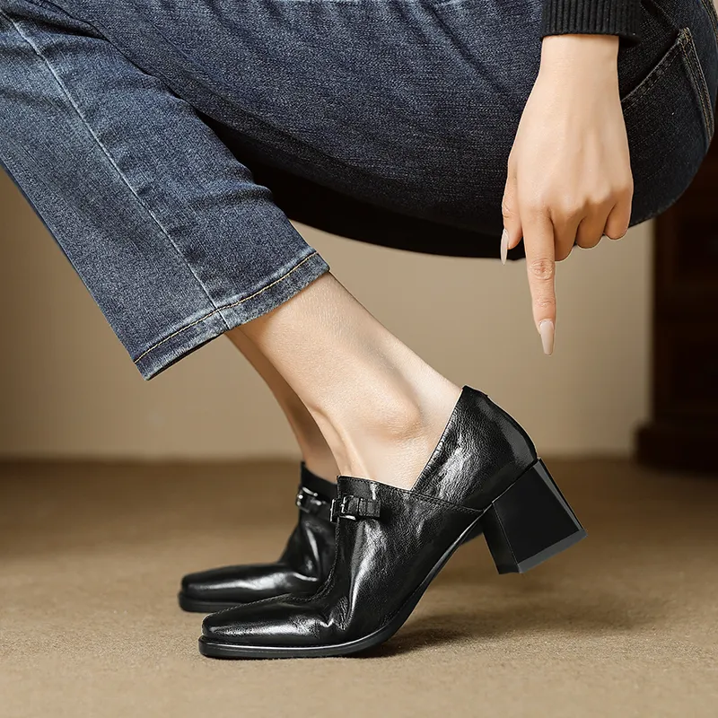MODERN BELLE Chunky Heel High Heels 5cm Women's-1