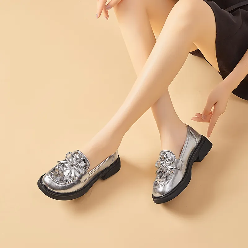MODERN BELLE Loafers Women's Silver/Black-2