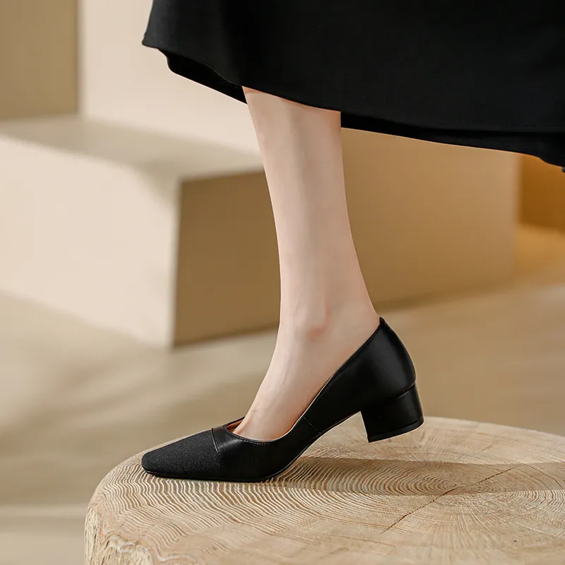 MODERN BELLE Chunky Heel High Heels 3.5cm Women's-11