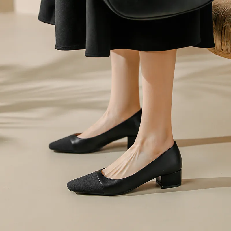 MODERN BELLE Chunky Heel High Heels 3.5cm Women's-9