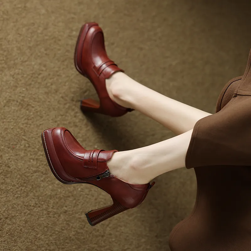 MODERN BELLE Chunky Heel High Heels 9.5cm Women's-5