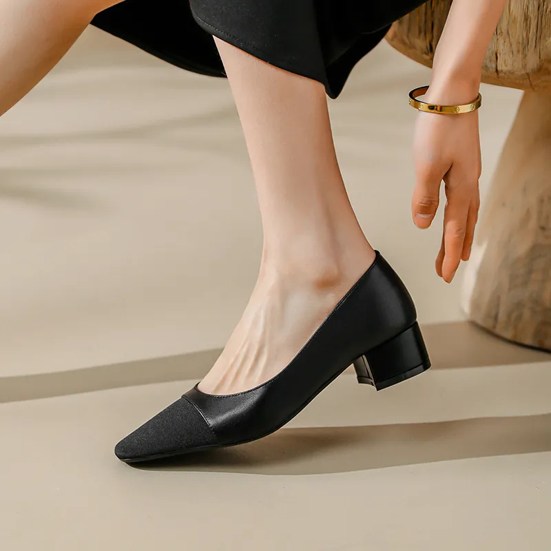 MODERN BELLE Chunky Heel High Heels 3.5cm Women's-7