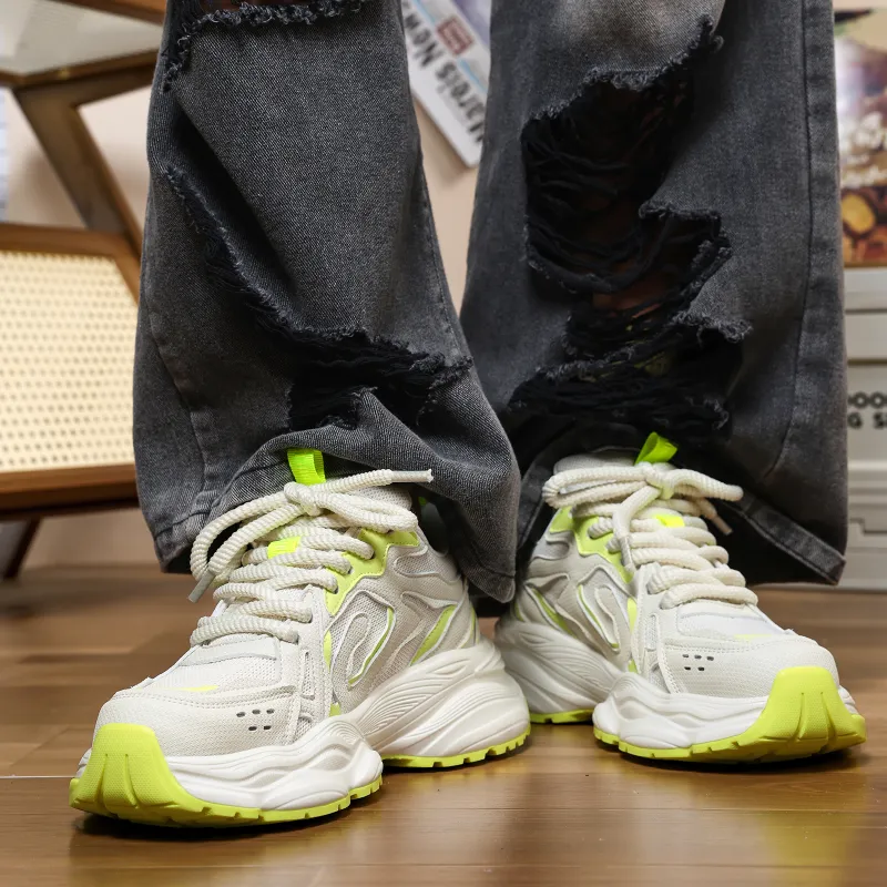 A55 Cushioning Breathable Lightweight Low Top Chunky Sneakers Men's-14
