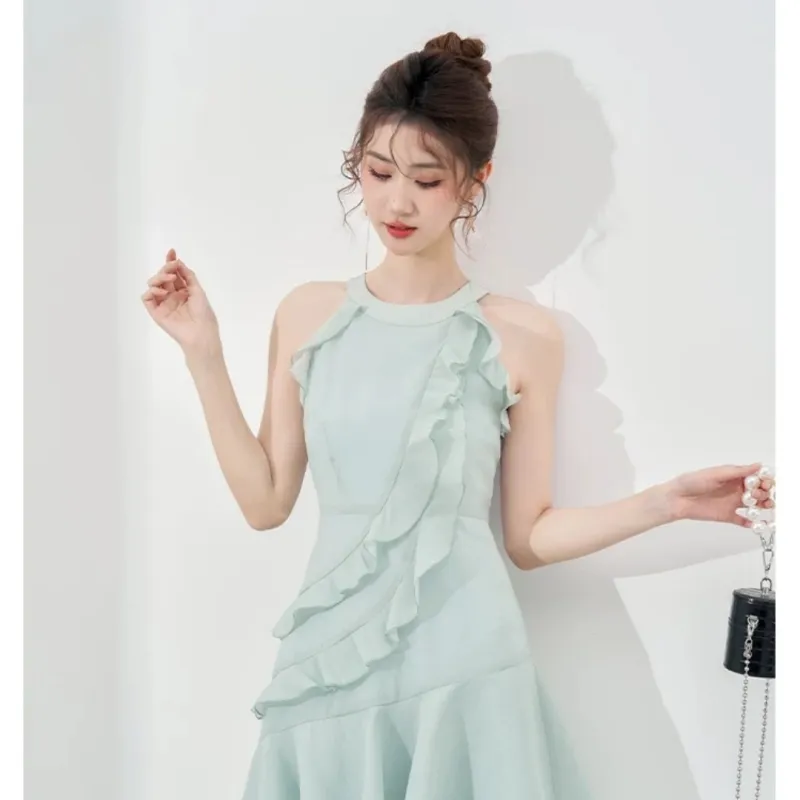 GLEE DIARY Sleeveless Dress Women's Green-5