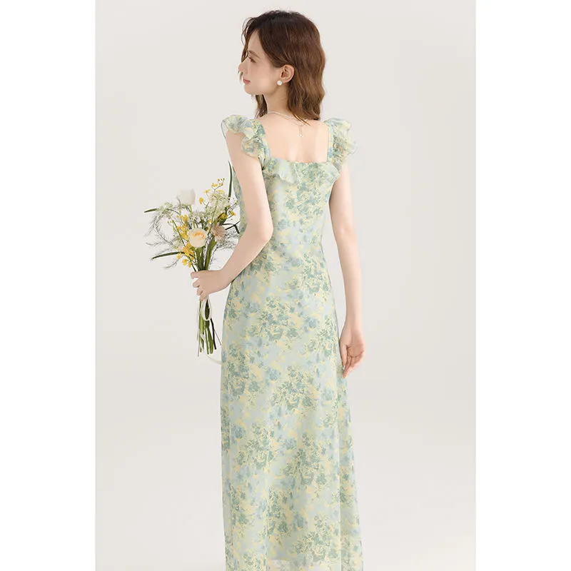 GLEE DIARY Short Sleeved Dress Women's Green-3