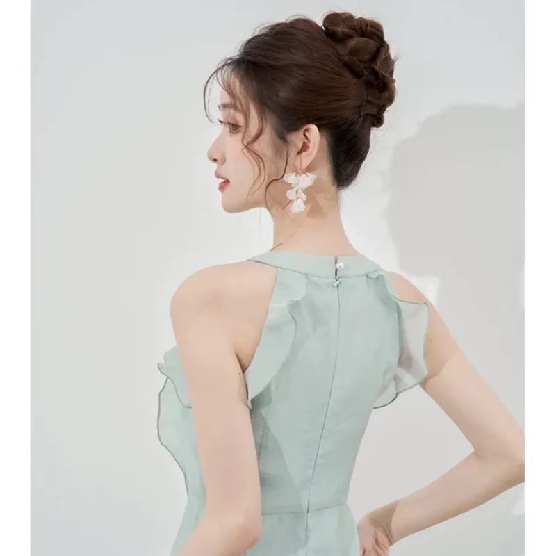 GLEE DIARY Sleeveless Dress Women's Green-2