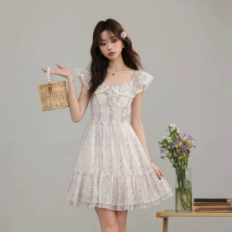 GLEE DIARY Short Sleeved Dress Women's Multicolor-6