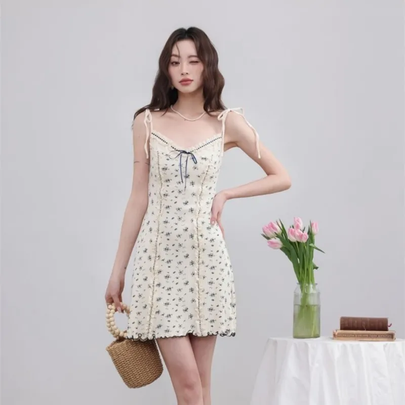 GLEE DIARY Slip Dress Women's Apricot-5