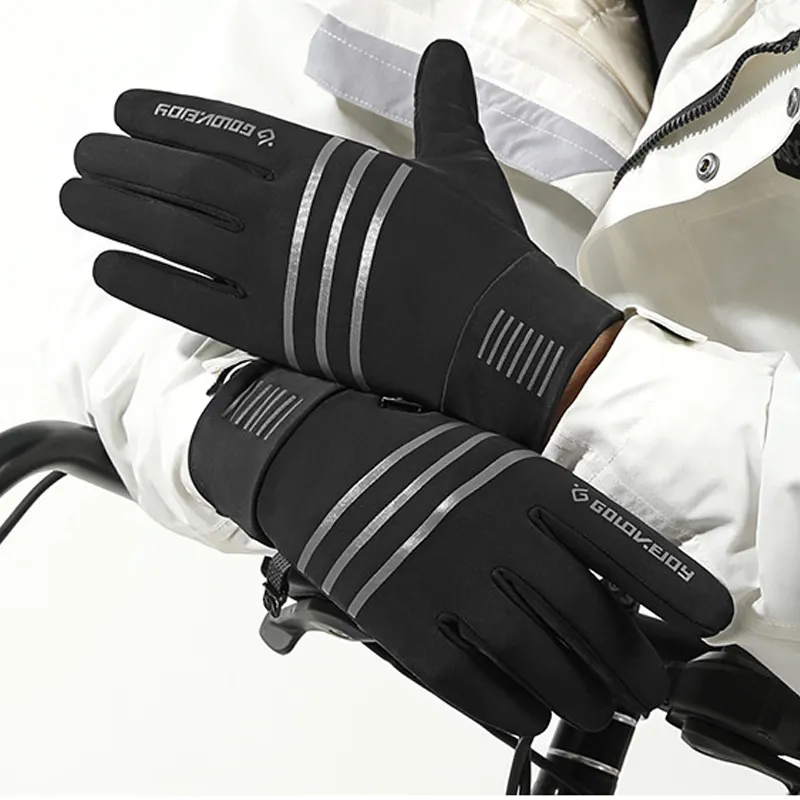 SLSM Riding Equipment Cycling Glove Unisex Crystal Velvet Black-2