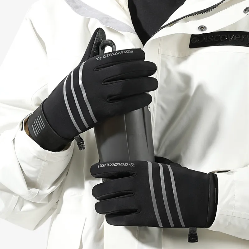 SLSM Riding Equipment Cycling Glove Unisex Crystal Velvet Black-1