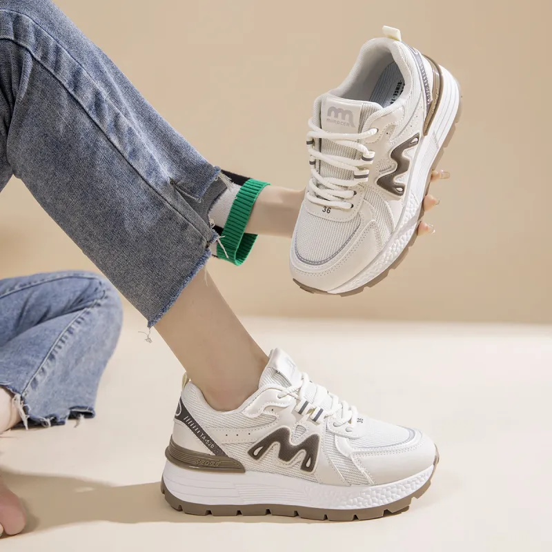 MIIRACER Height Increasing, Lightweight, Breathable, Slip Resistant Low Top Casual Shoes Women's-5