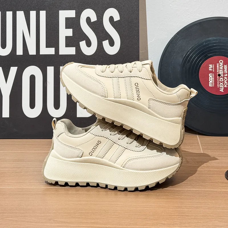 MIIRACER Shock Absorbers With Slip Resistant And Abrasion Resistant Properties Low Top Chunky Sneakers Women's-13