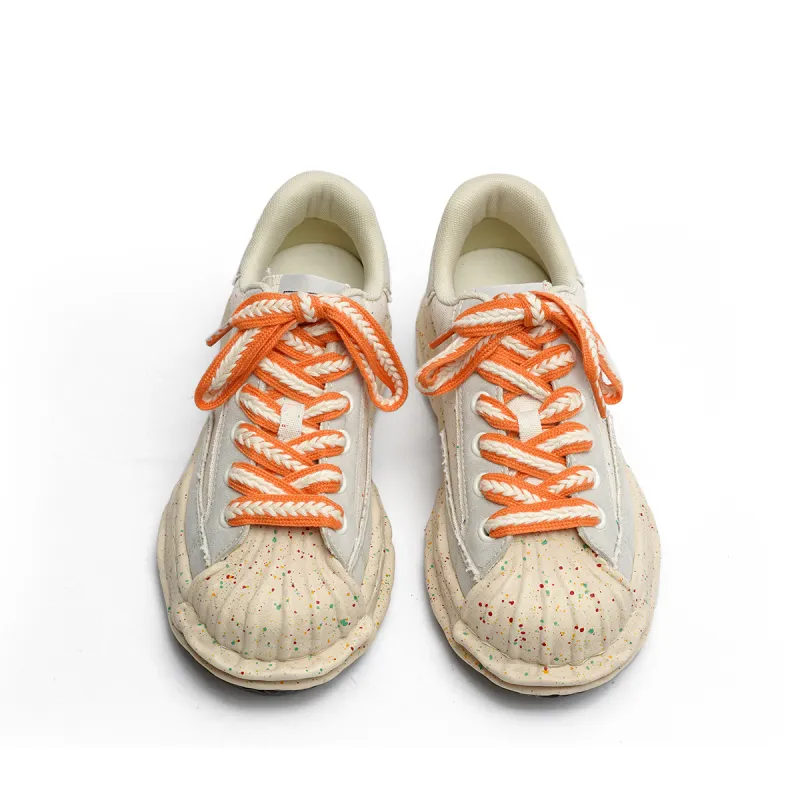 FANZAO Abrasion Resistant, Lightweight, And Breathable Low Top Skateboard Shoes Unisex Apricot-2