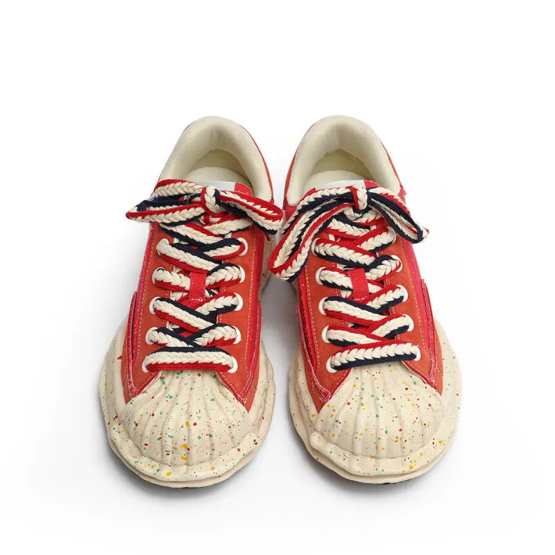 FANZAO Slip Resistant, Abrasion Resistant, And Balanced Low Top Casual Shoes Unisex Red-3
