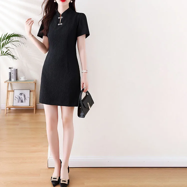 COVT Short Sleeved Dress Women's Black-2