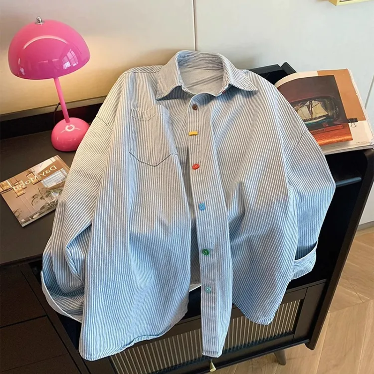 COVT Shirts Women's Blue Striped Shirt-4