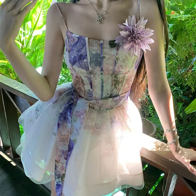COVT Slip Dress Women's Purple Pink-3