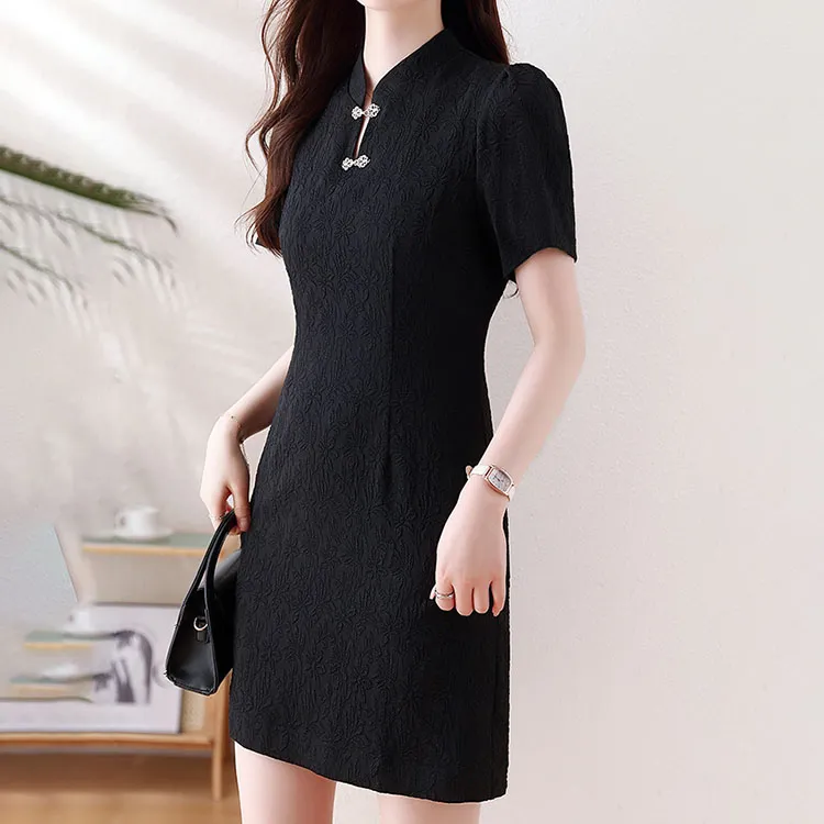 COVT Short Sleeved Dress Women's Black-4