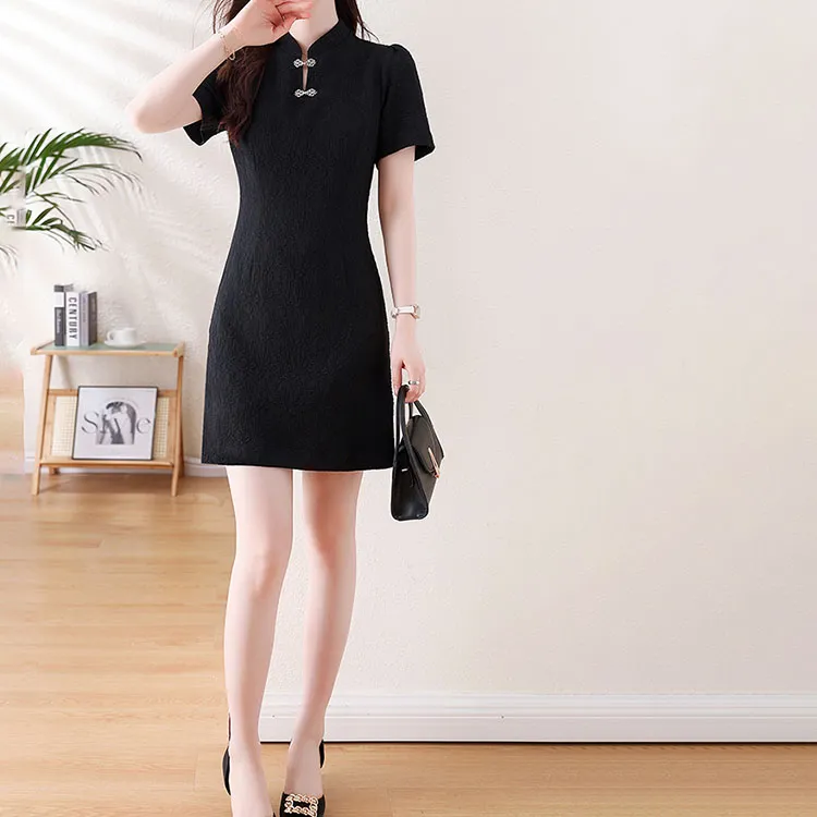 COVT Short Sleeved Dress Women's Black-5