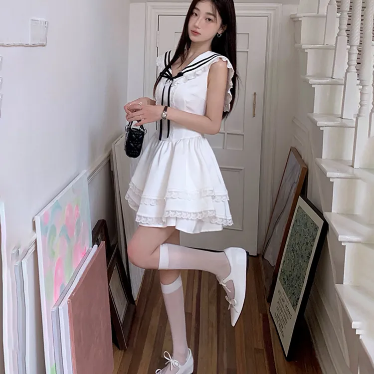 COVT Sleeveless Dress Women's White-6