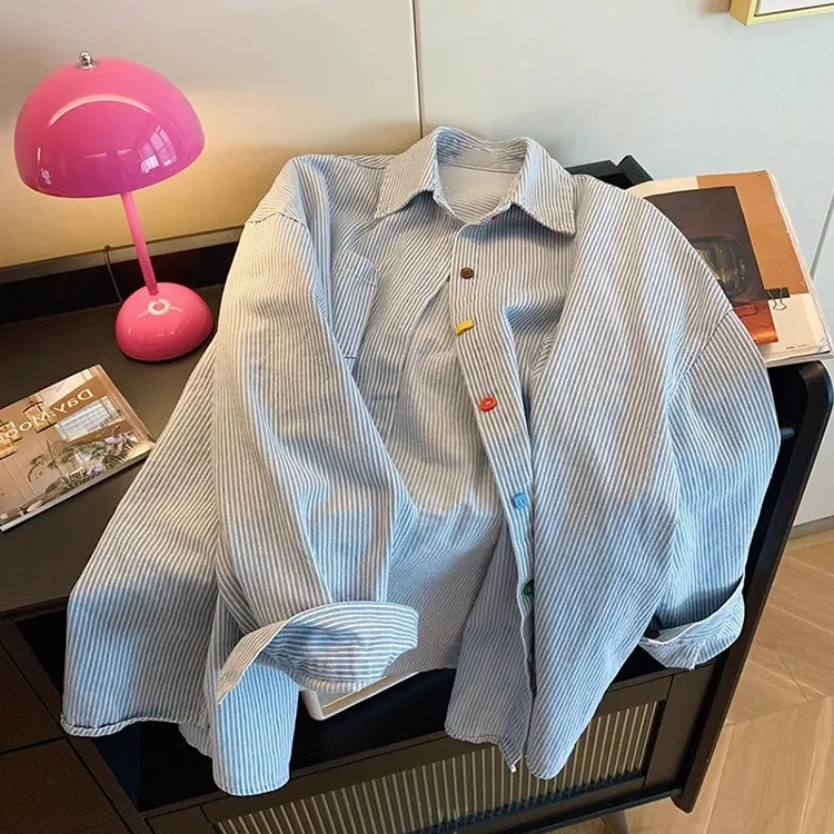 COVT Shirts Women's Blue Striped Shirt-2