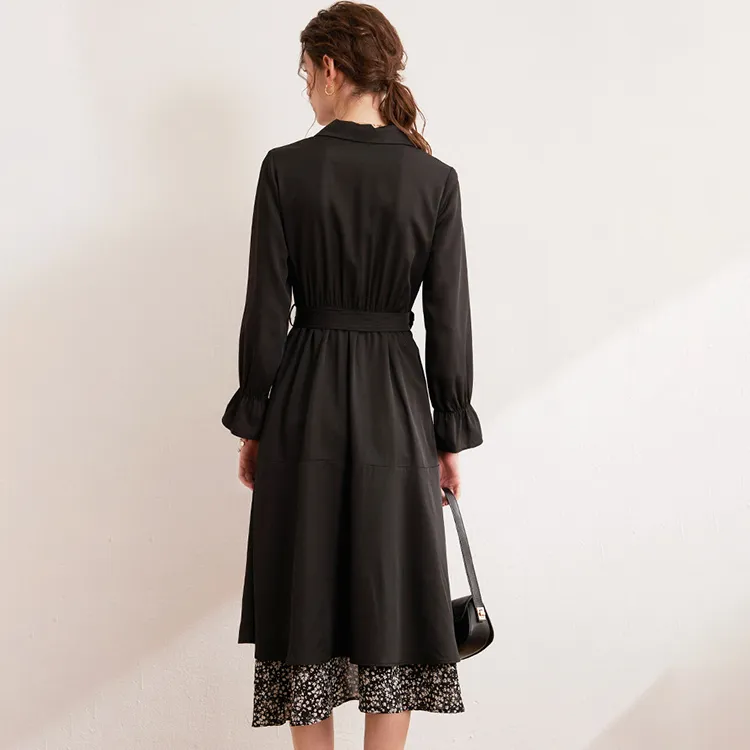 COVT Long Sleeved Dress Women's Black-6