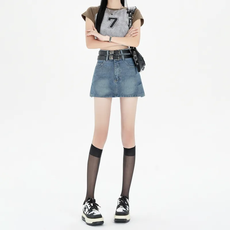 COVT Denim Short Skirts Women's Blue-3
