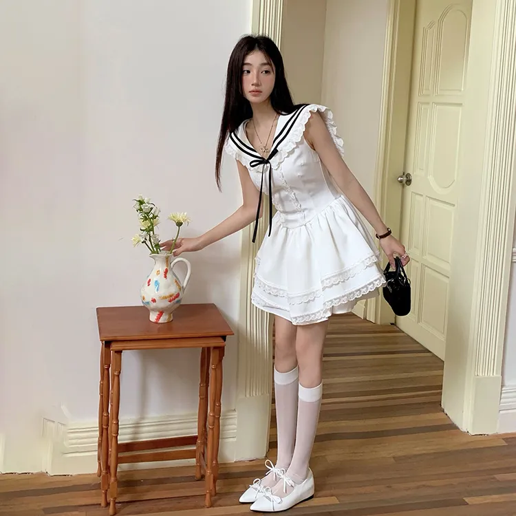 COVT Sleeveless Dress Women's White-4