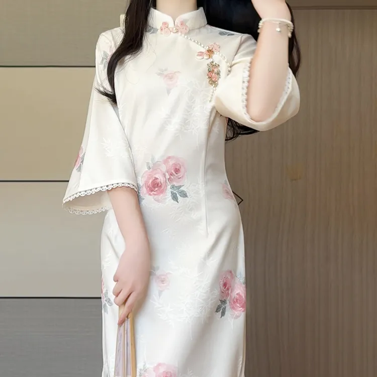 COVT Long Sleeved Dresses Women's Apricot Blossom-3