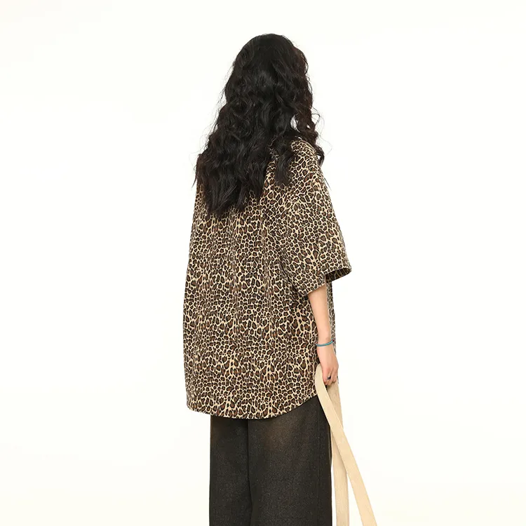 COVT Denim Jacket Women's Leopard Print-5