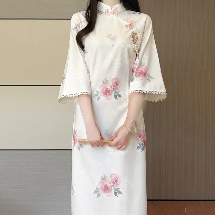 COVT Long Sleeved Dresses Women's Apricot Blossom-2