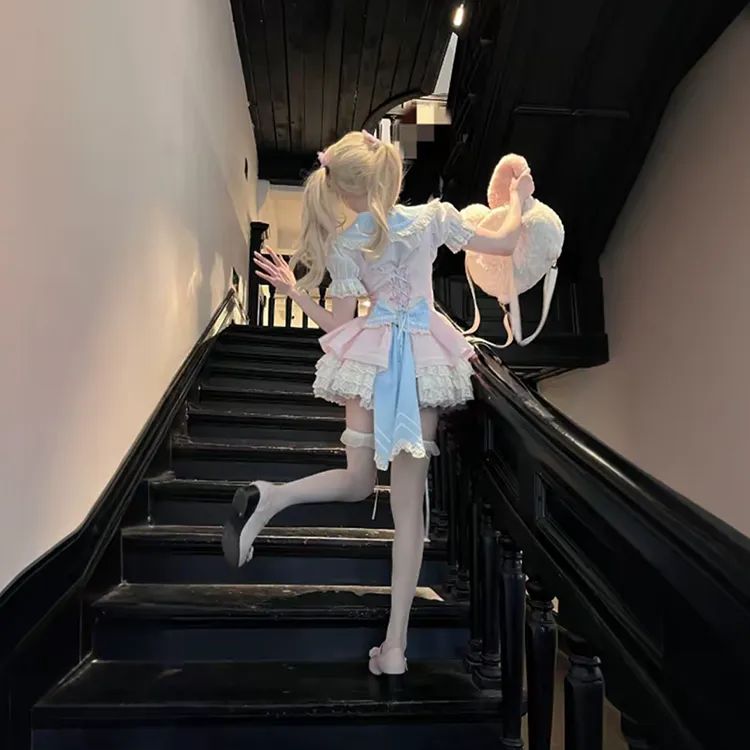 COVT Lolita Fashion Women's Apricot Pink Princess Dress-3