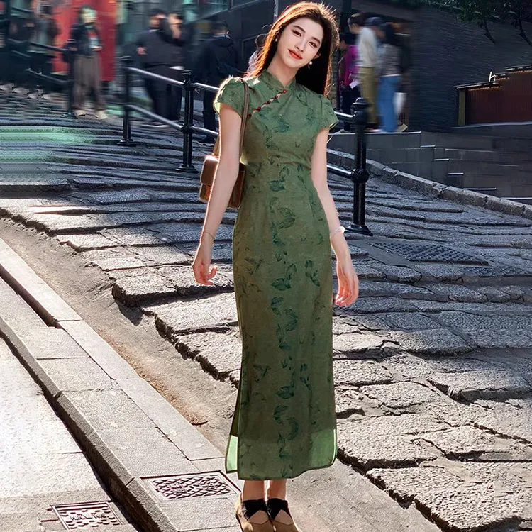 COVT Short Sleeved Dresses Women's Green-2