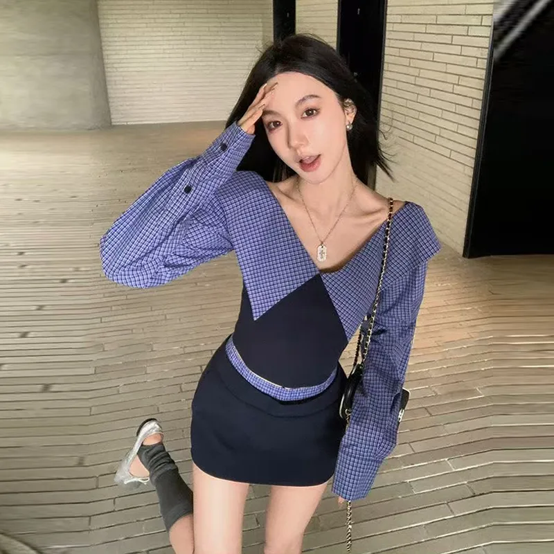 HAPG Skirt Set Women's Night Sea Blue-4