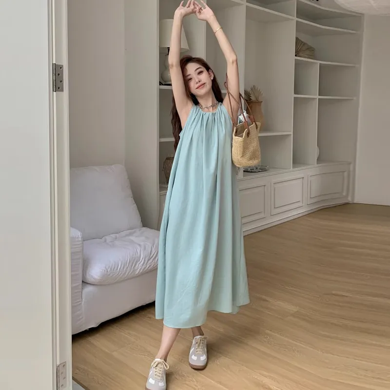HAPG Sleeveless Dress Women's Green-5